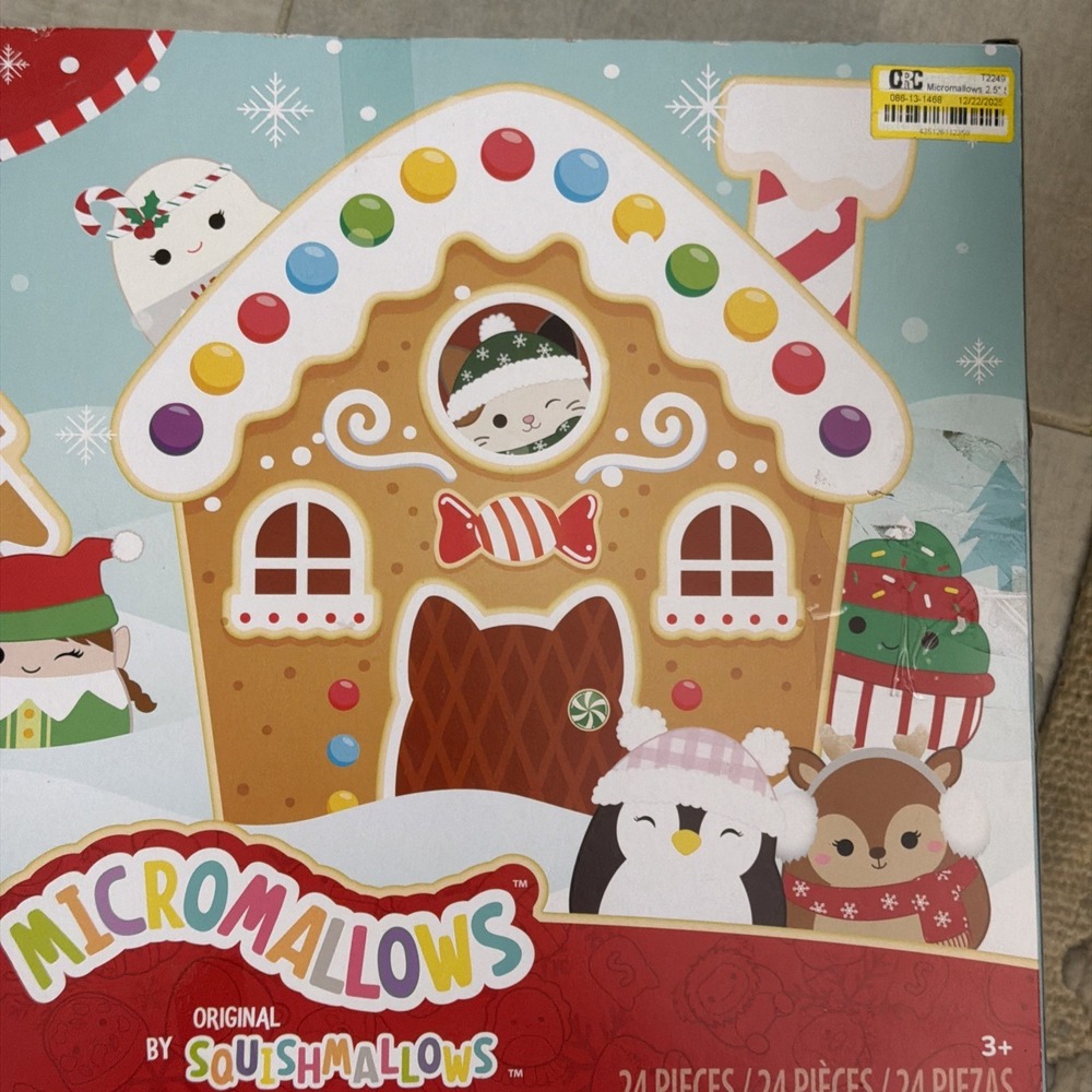 Micromallows 2.5" Squishmallows Holiday Advent Calendar Plush - 24pk Box Damage - Picture 2 of 13